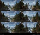 Concept exploration of the map's skybox.