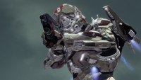 A Recluse-clad Spartan-IV with an MA5D assault rifle in Halo 5: Guardians.