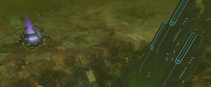 The menu image for Halo Wars Skirmish map Barrens.
