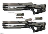 Concept art of the ARC-920's reloading mechanism in Halo 4.