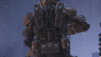 A back view of the armor.