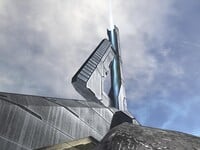 A barrier tower in Halo 3 level The Covenant.