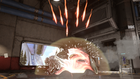 A spike grenade's explosion in Halo Infinite.