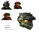 Early iteration of the Scout helmet for Halo: Reach.