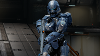 A Soldier-clad Spartan sprinting with a Z-250 lightrifle.