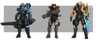 Concept art of Omega Team for Halo Wars 2.