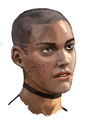 Concept of Kat's face for Halo: Reach.