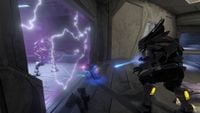 A Sangheili Councilor breaking free another Councilor in Halo 2: Anniversary.