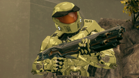 A Spartan-IV wearing GEN2 Mark V and using a Z-180 Scattershot in Halo 4.