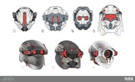 Concept exploration for Chimera helmets.