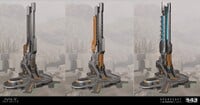 Concept art of the central spire structure.
