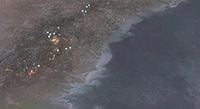 The Mombasa megalopolitan area seen from space.
