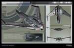 An early concept art image of the B-65 SOLR Shortsword bomber from Halo Wars.