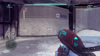 First-person view of the Brute Plasma Rifle in Halo 5: Guardians.