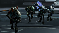 A group of Kig-Yar Rangers in Halo 4.