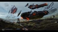 Concept art of what appears to be some sort of Promethean cannons.