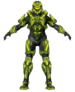 Render of the Scout armor with the Toxic skin.