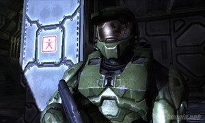 John-117 onboard Cairo Station in the Halo 2 announcement trailer.