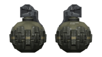 Left and right views of the M9 Frag Grenade from Halo: Reach.