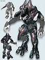 Concept art of a Sangheili Zealot in Halo 4.