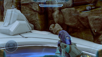 First-person view of the plasma pistol by Fred-104 in the Halo 5: Guardians campaign.