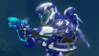 A Spartan-IV wearing War Master on Fathom in Halo 5: Guardians.