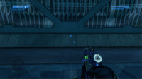 First-person view of the Eos'Mak-pattern plasma pistol.