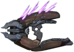 A final in-game profile view of the Needler from Halo: Reach.