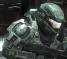 The FJ/PARA shoulder piece in the Halo: Reach Multiplayer Beta, now titled UA/Multi-Threat.
