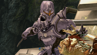 A Deadeye-clad Spartan in an assassination.