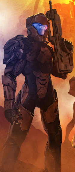 Tom-B292 on the cover of Halo: Legacy of Onyx.