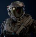 An up-armored variant of the Mark V EVA helmet with HUL attachment in Halo: The Master Chief Collection.[Note 1]