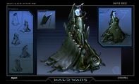 Halo Wars concept art of a Kig-Yar sniper roost.