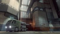 A tractor trailer unit in the Halo 4 map Perdition.