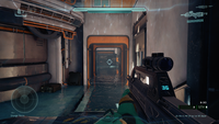 First-person view of the BR55 in Halo 5: Guardians.