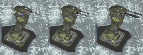 M5 Talos base turret upgrade progression from Halo Wars.
