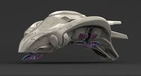 Halo 2: Anniversary concept art of the Phantom's side guns.