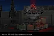 Concept art for a portable UNSC communications relay in Halo Infinite.