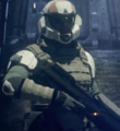 Profile of a UNSC Marine in Halo 4.