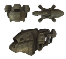 Various views of the Albatross on the Halo 3 map Sandtrap.