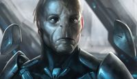 The Didact's face in the Halo 4 terminals.