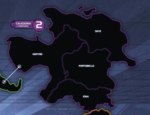 The continent of Caledonia on Arcadia.