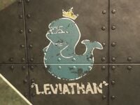 A screenshot of the Leviathan decal on the M313 Elephant in Halo 3.