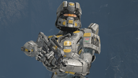 A Commando-clad Spartan-IV with a BR85HB battle rifle in Halo 4.