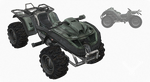 A beta render of the M274 Mongoose ULATV in Halo: Reach.