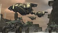 UNSC forces approaching New Mombasa during the early stages of the Battle of Earth in Halo 2.