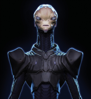 Tem'Bhetek as he appears in the Halo Encyclopedia (2022 edition).