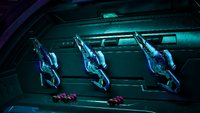 Needle rifles and kemuksuru ammunition cases in Halo: Campaign Evolved.