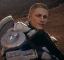 Madsen with his sniper rifle.