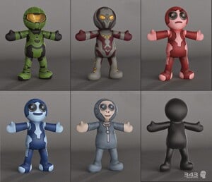 Renders of the hidden dolls in Halo 2: Anniversary.
